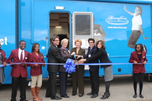 Celebrating the launch of the Henry Ford Health Systems mobile clinic in 2013. 