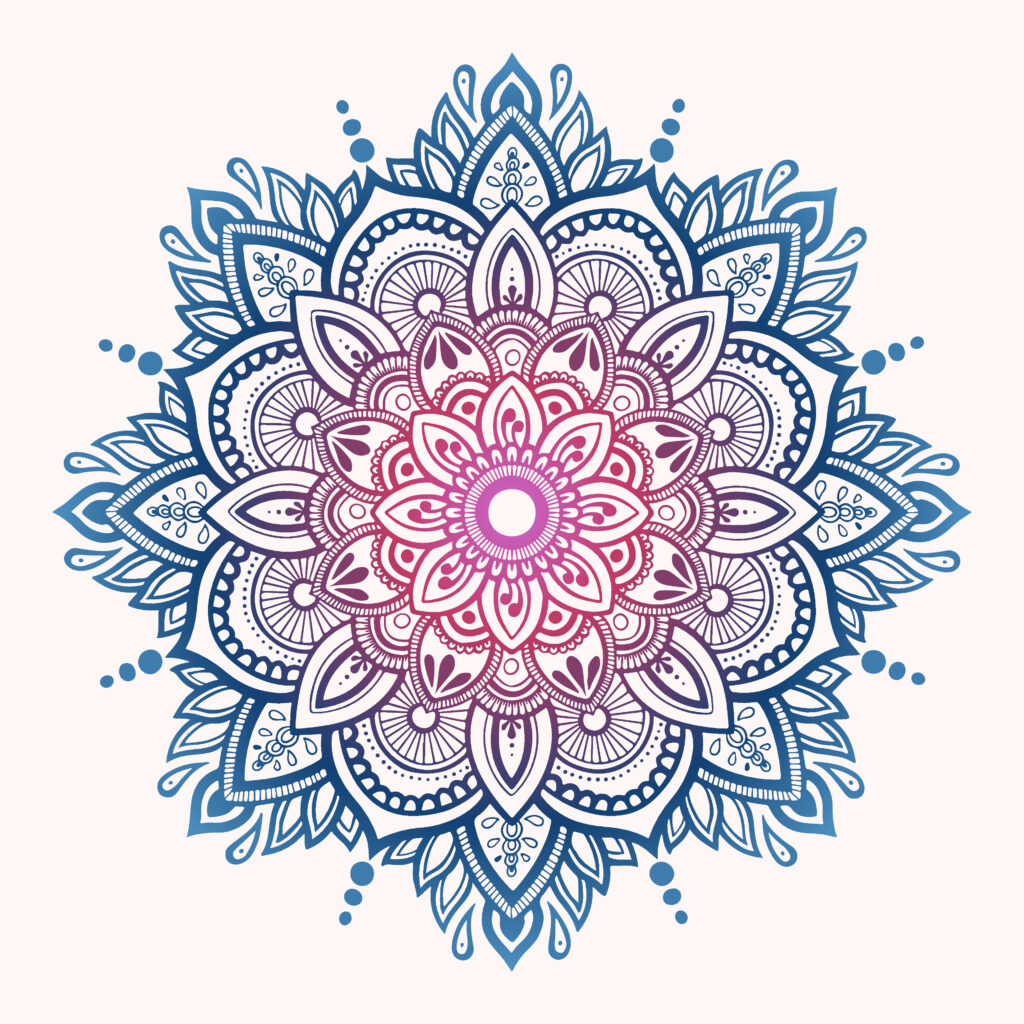 vector illustration of hand drawn mandala